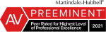 AV Preeminent - Peer Rated for Highest Level of Professional Excellence - 2021